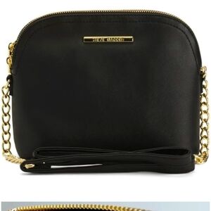 Steve Madden Black Gold Crossbody Bag Dome Shape